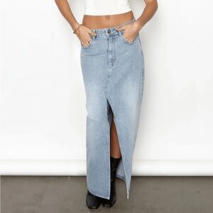 New SNDYS maxi denim skirt
